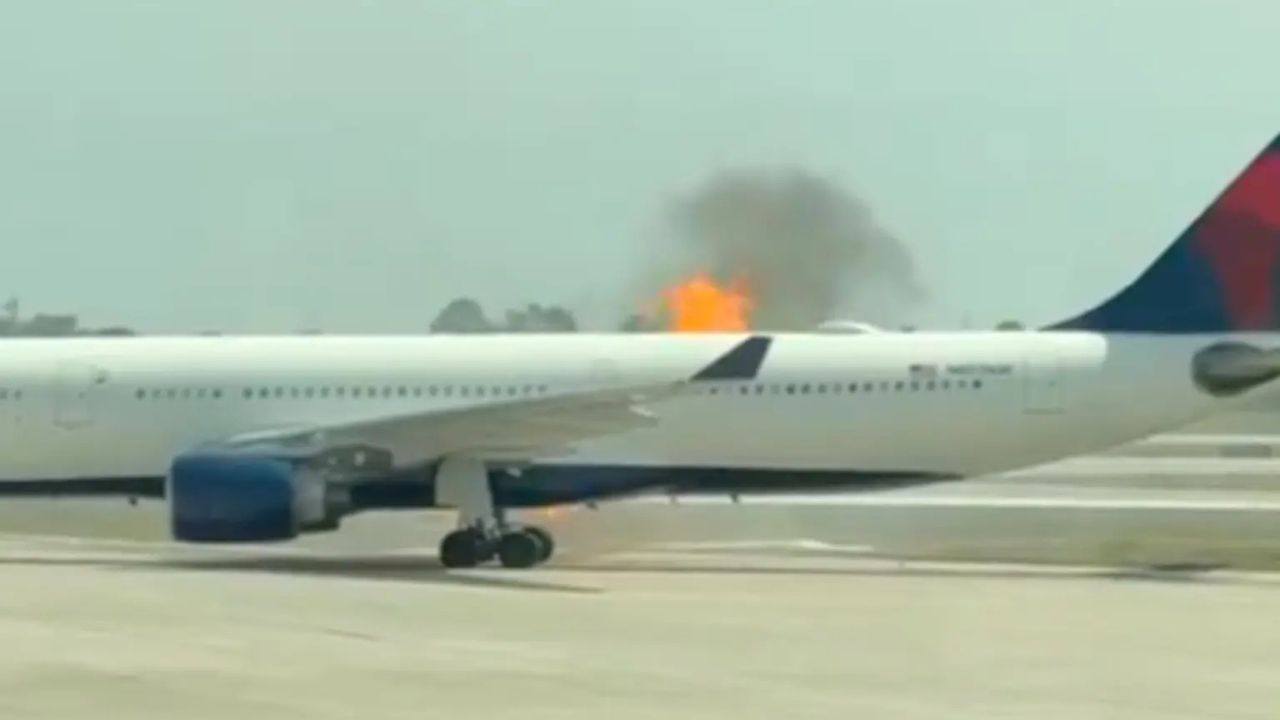 Avião pega fogo e quase 300 passageiros são evacuados na Flórida