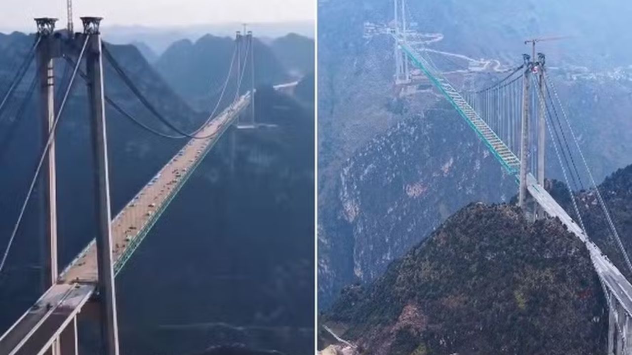 China inaugura em junho a ponte mais alta do mundo, com 625 metros de altura