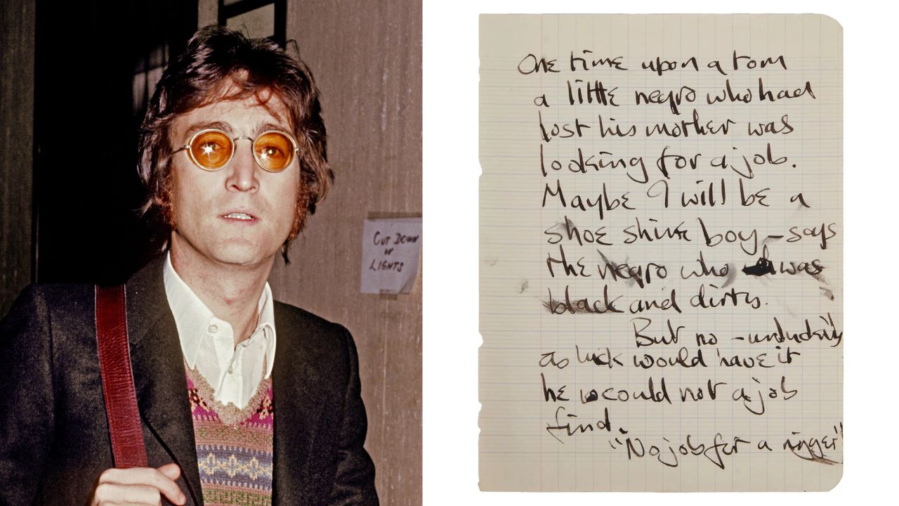 Poema de teor racista escrito por John Lennon vai à leilão nos EUA