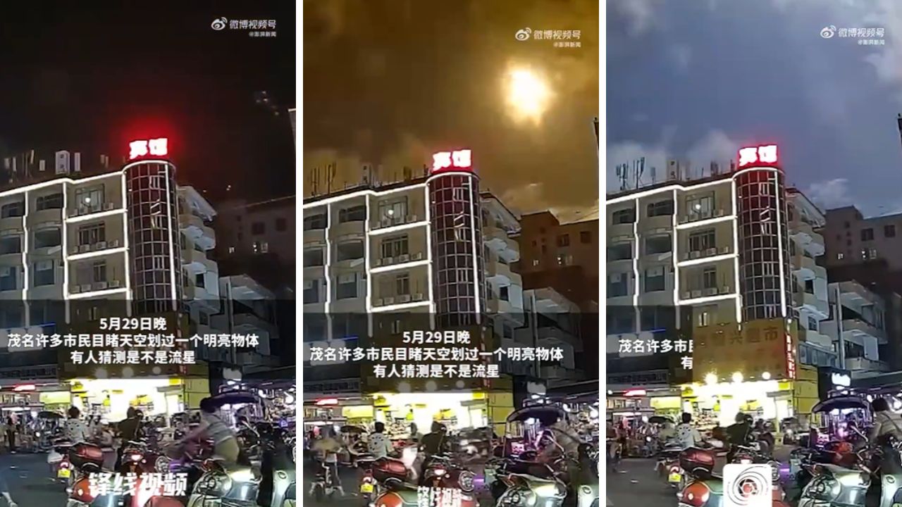 Meteoro bola de fogo transforma noite em dia por alguns segundos na China