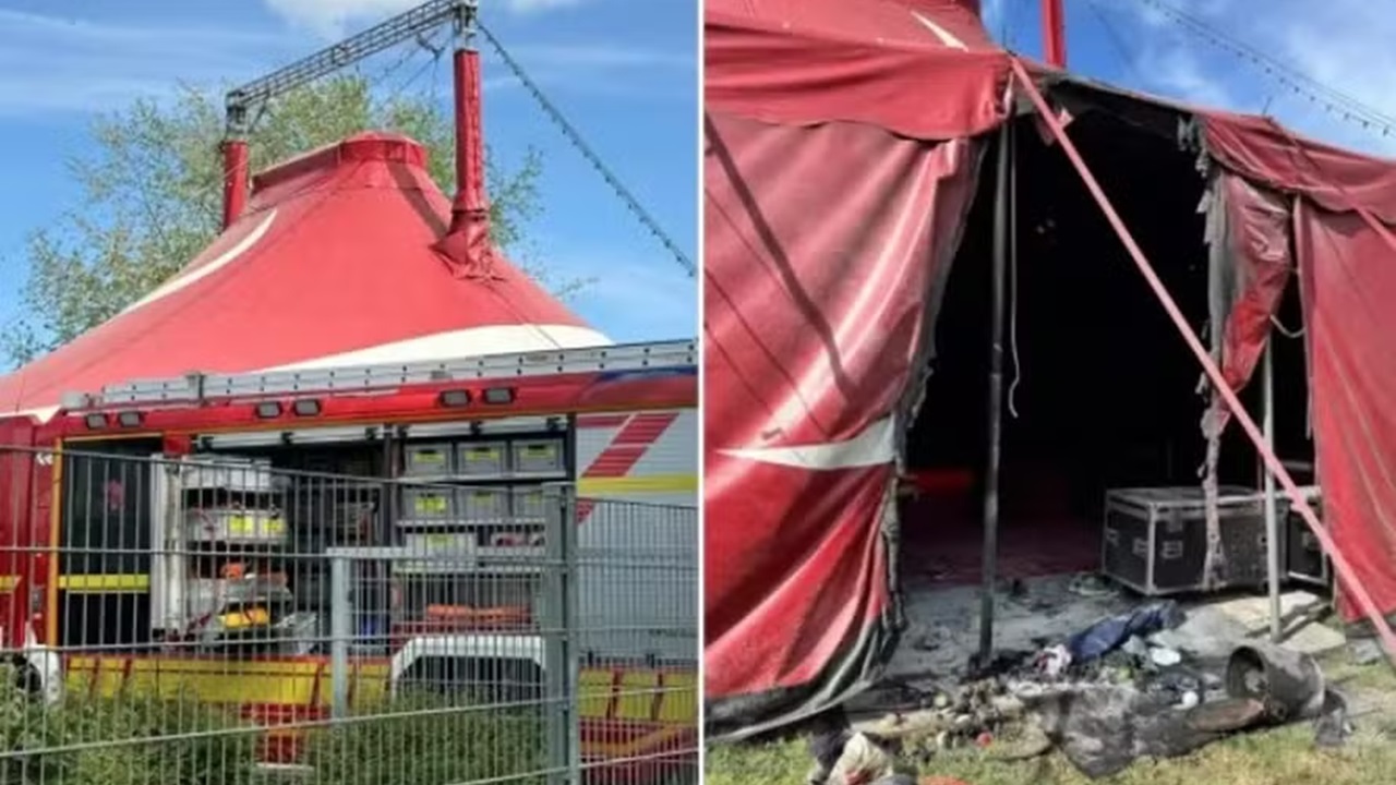 Cuspidor de fogo erra em ensaio e incendia circo com 113 crianças dentro