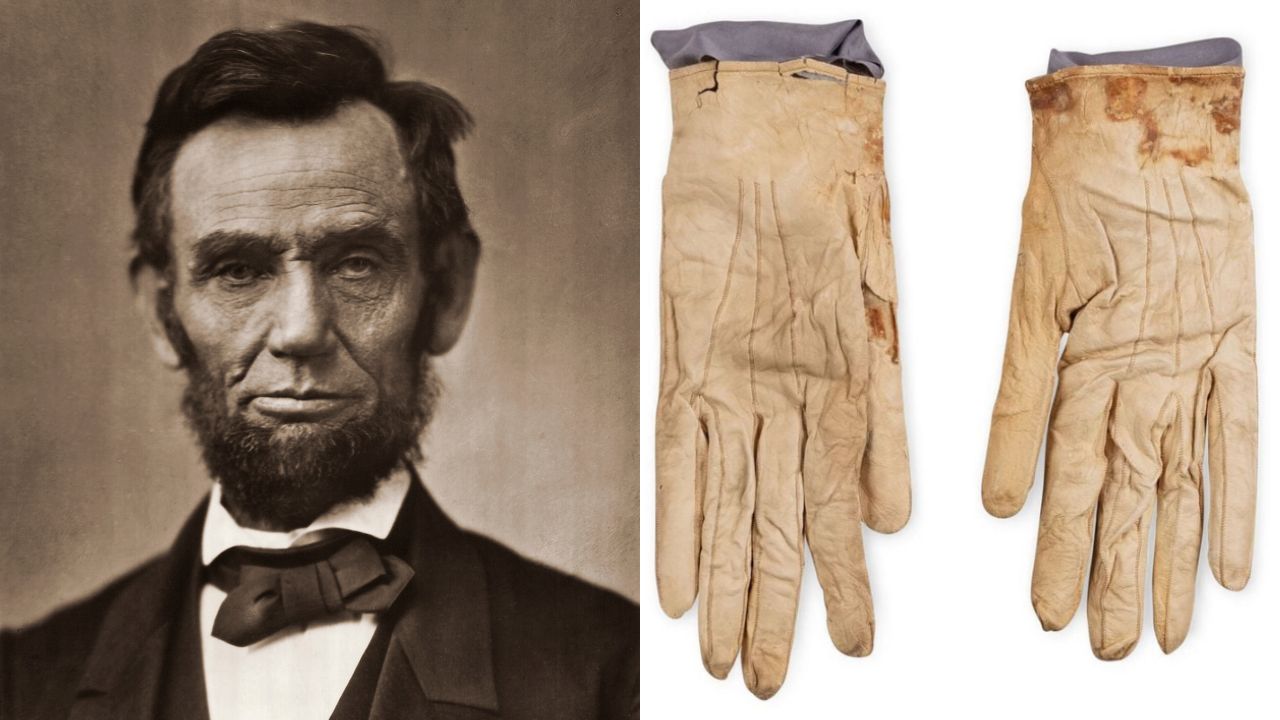 Luvas ensanguentadas de Abraham Lincoln são vendidas por R$ 8 milhões