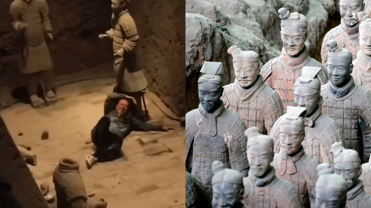 Turista pula cerca e danifica dois guerreiros de terracota na China