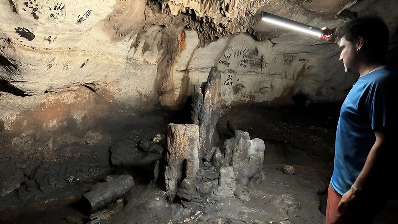 Mais de 100 estruturas pré-históricas são descobertas em caverna na Espanha