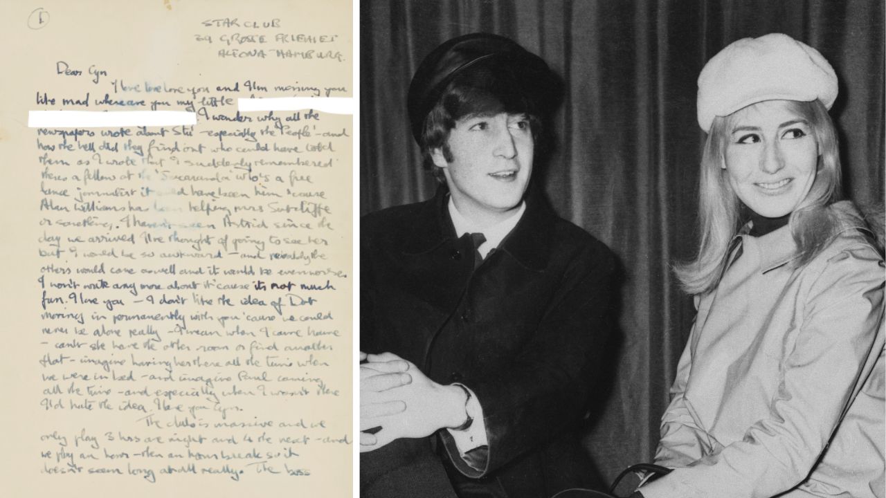 Carta ‘obscena e engraçada’ de John Lennon para primeira esposa vai a leilão