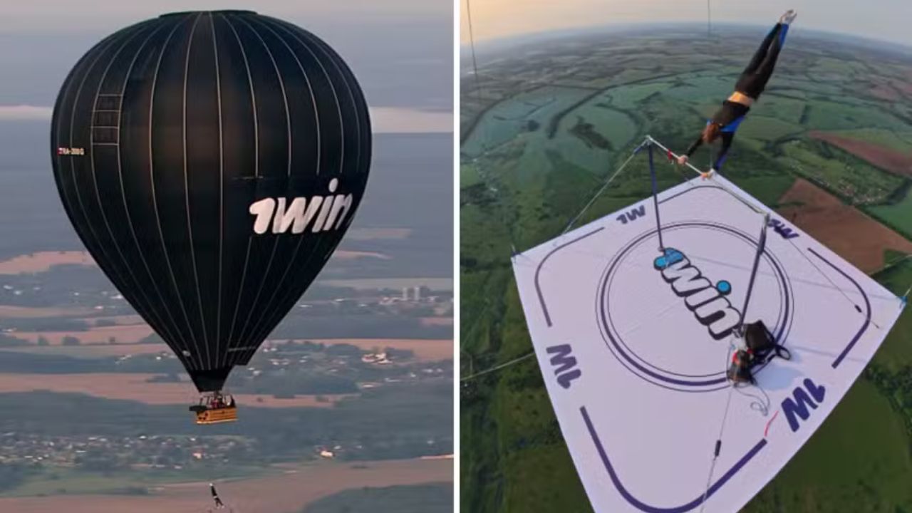 Ginasta russo bate recorde ao realizar acrobacias a 1500 metros de altura