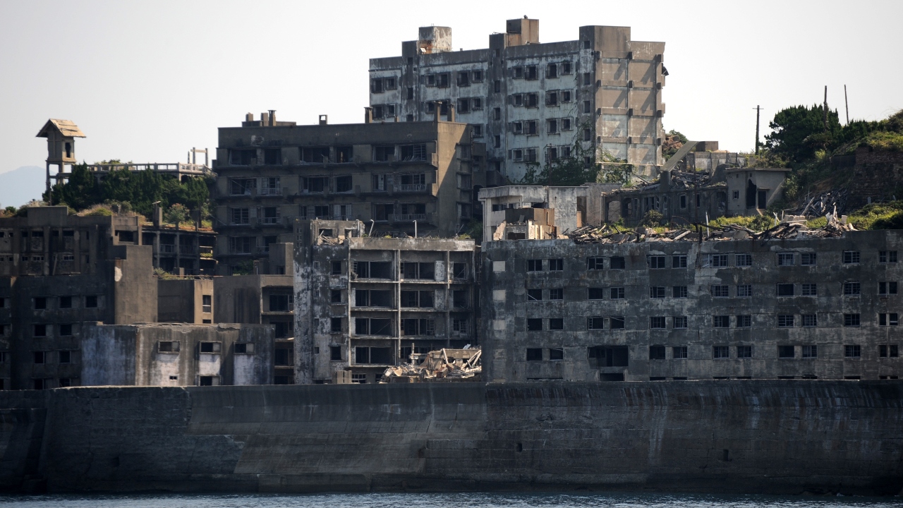 Fotografia tirada na Ilha de Hashima, no Japão