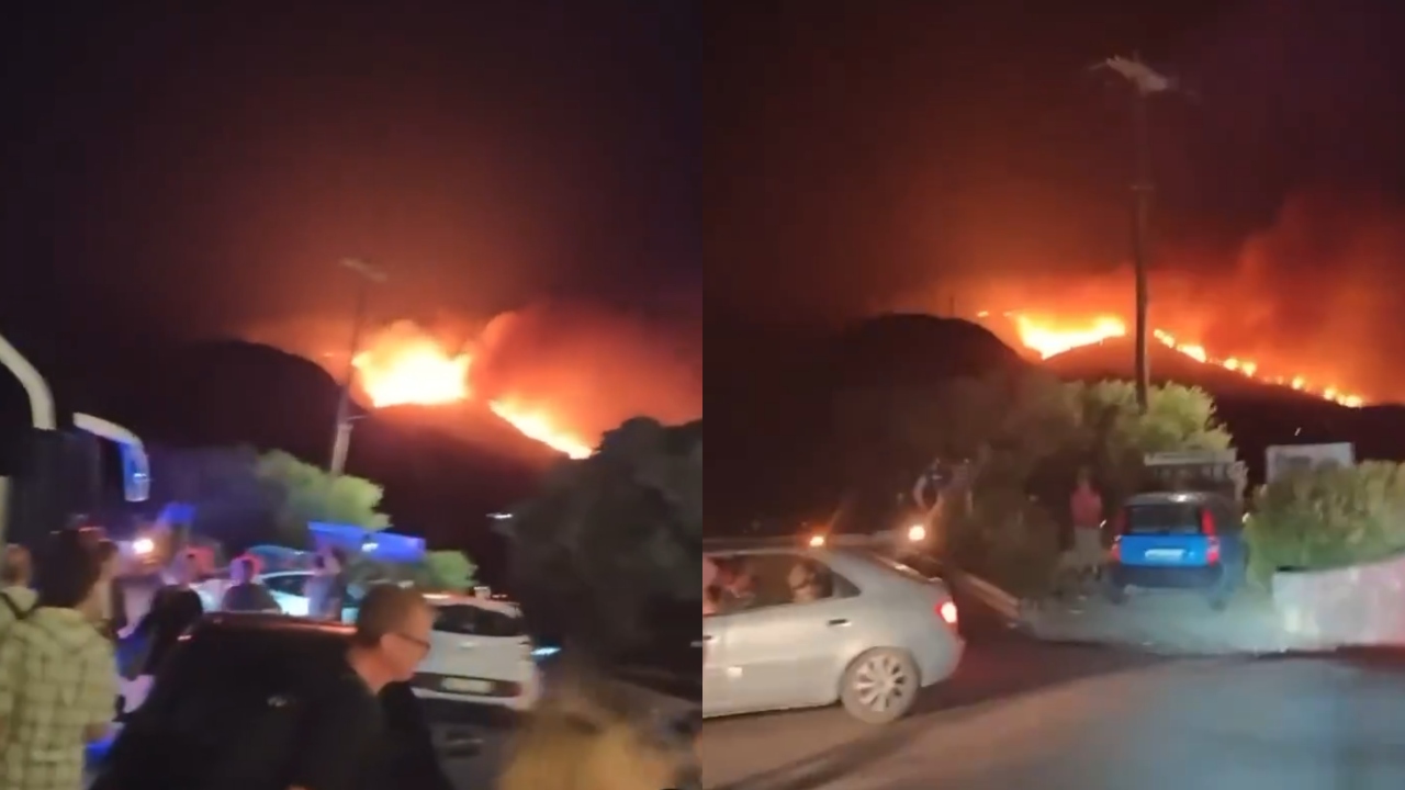 Incêndios obrigam pessoas a fugirem de suas casas na ilha de Creta, na Grécia