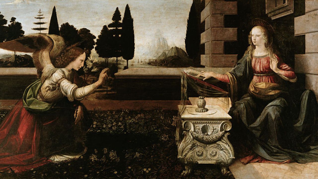 A Anunciação: O primeiro quadro pintado por Leonardo da Vinci