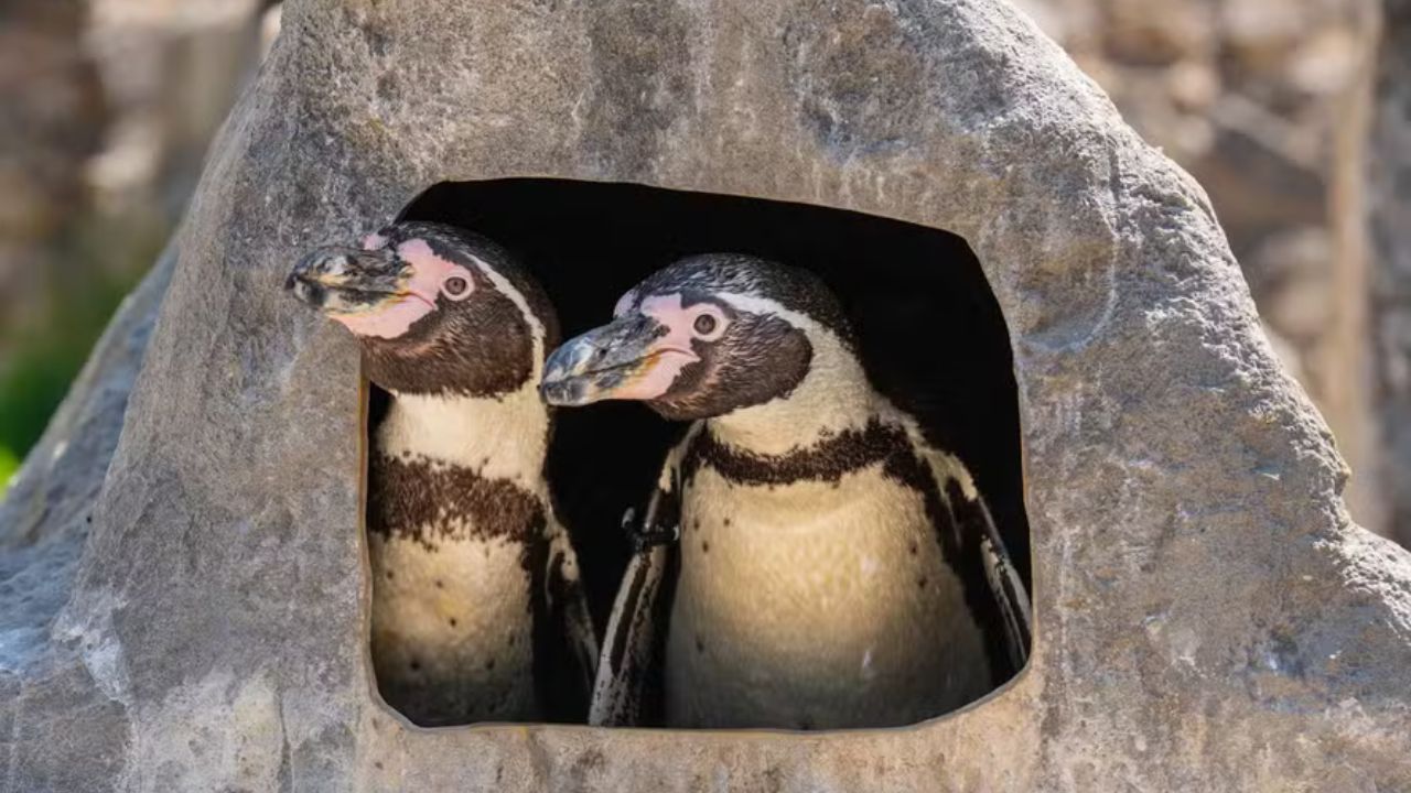 Filhote nasce após casal gay de pinguins chocar ovo na Inglaterra