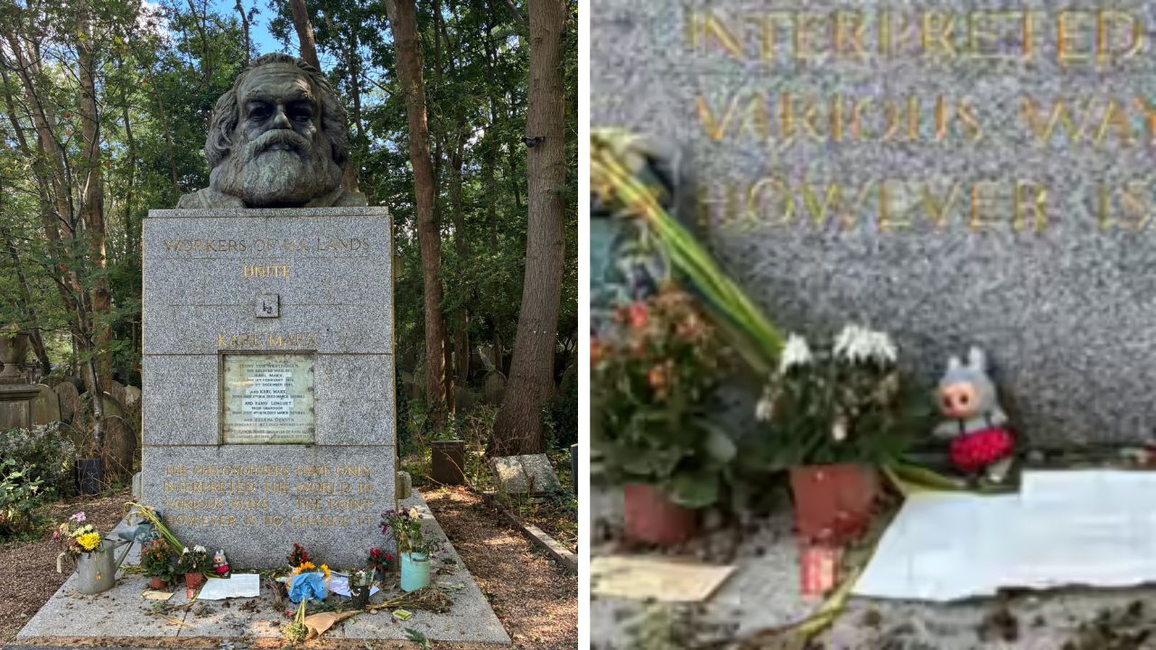 Imagem de boneco Labubu no túmulo de Karl Marx viraliza nas redes sociais