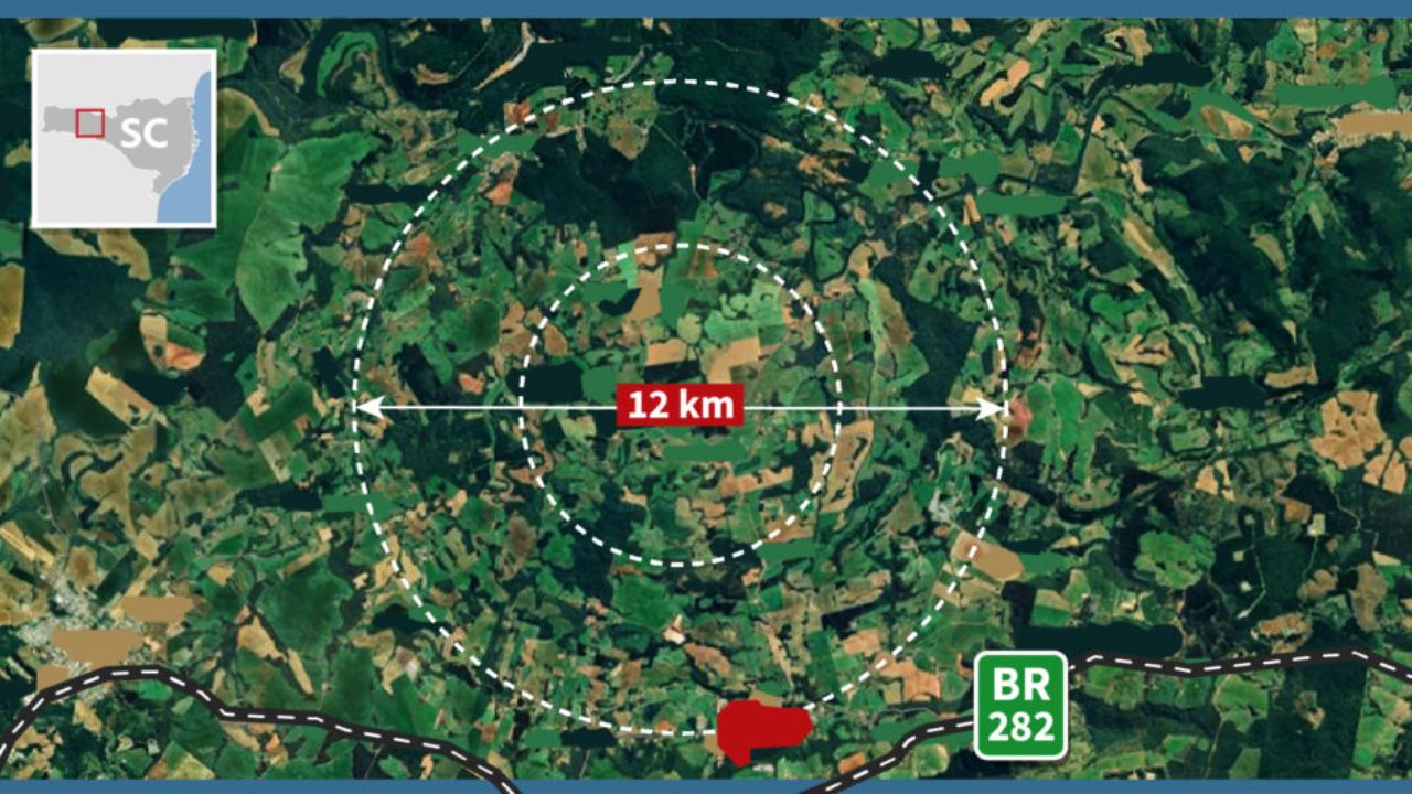 Conheça a cidade de Santa Catarina que foi construída em cratera de asteroide