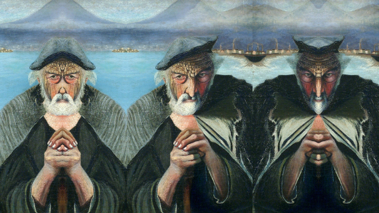 Velho Pescador: A curiosa pintura de duas faces ocultas