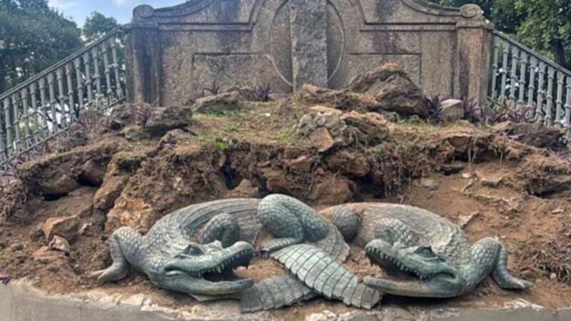 Prefeitura do Rio retira jacarés de bronze após tentativa de furto