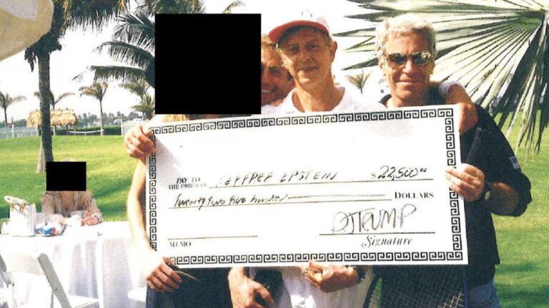 Foto sugere que Jeffrey Epstein “vendeu” mulher a Donald Trump