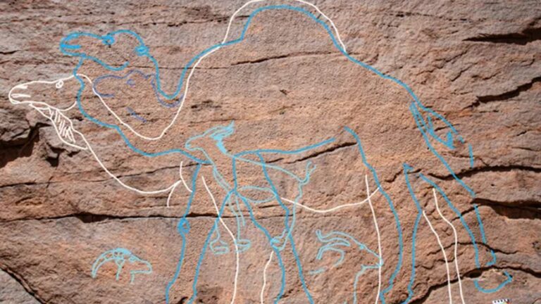 Descoberta de arte rupestre em tamanho real na Arábia Saudita