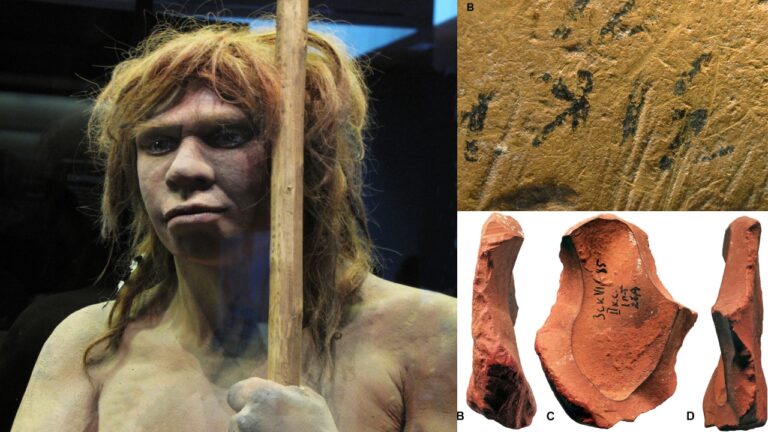 Neandertais usavam ocre como ‘giz de cera’ em rituais simbólicos, aponta estudo