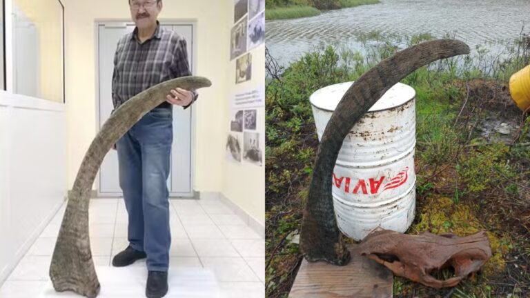 Maior chifre de rinoceronte-lanoso já visto é encontrado na Sibéria