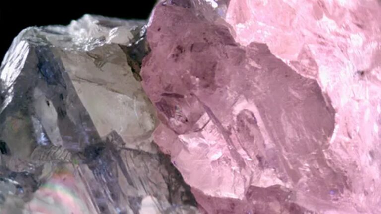 Raro diamante metade rosa descoberto em Botsuana