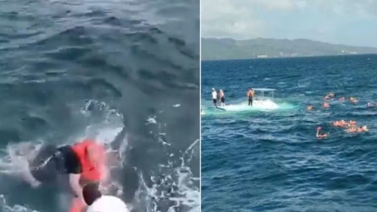 Embarcação com turistas de cruzeiro afunda, deixando dezenas à deriva