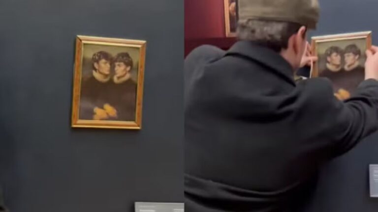 TikTokers desafiam segurança do Louvre e penduram quadro