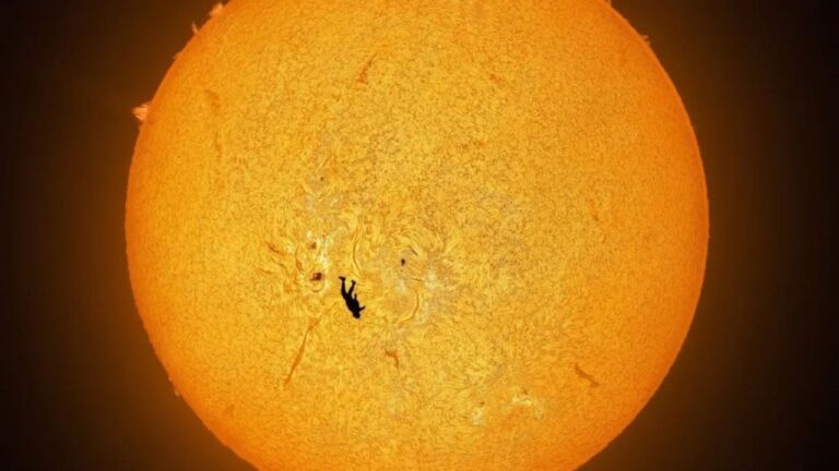 Saiba como foi feito registro de paraquedista clicado em queda contra o Sol