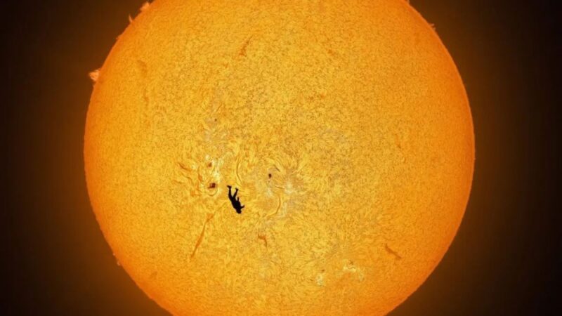Saiba como foi feito registro de paraquedista clicado em queda contra o Sol