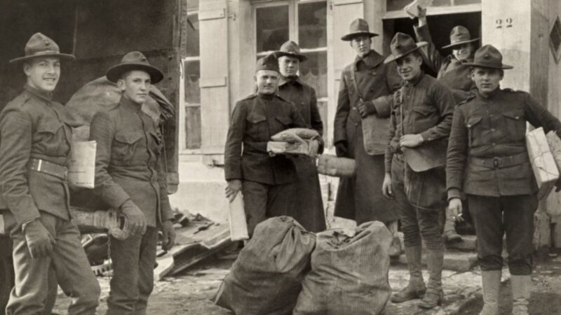 Em 1918, soldados americanos fizeram um Natal improvisado em meio às trincheiras