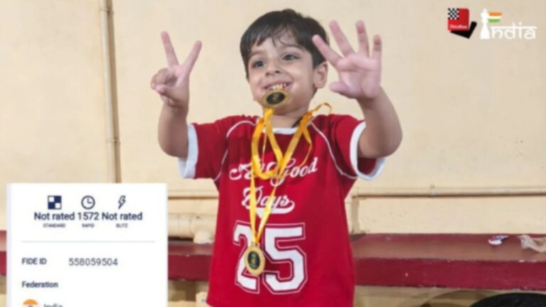 Aos 3 anos, indiano quebra recorde em xadrez e entra para lista oficial da FIDE