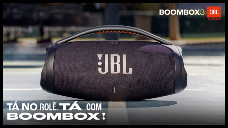 Oferta Relâmpago: caixa Boombox da JBL com desconto de 50%