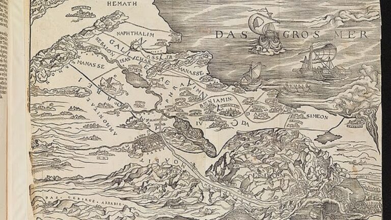 Mapa bíblico impresso erroneamente moldou ideia de fronteiras