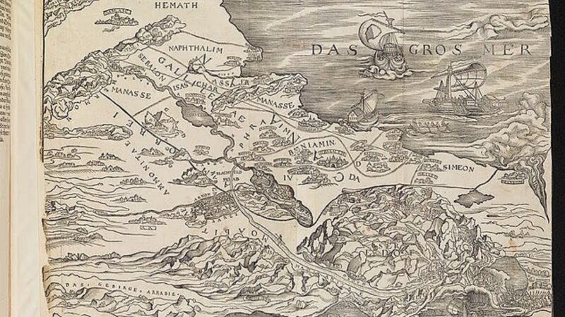 Mapa bíblico impresso erroneamente moldou ideia de fronteiras