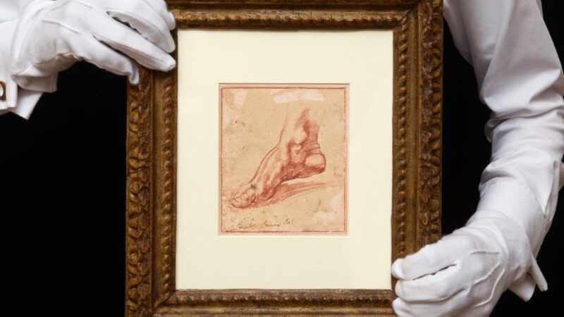Desenho de pé feito por Michelangelo será vendido em leilão
