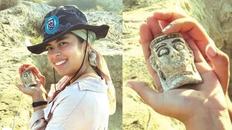 Máscara de cerâmica de 3.300 anos é encontrada em local de sepultamento no Bahrein