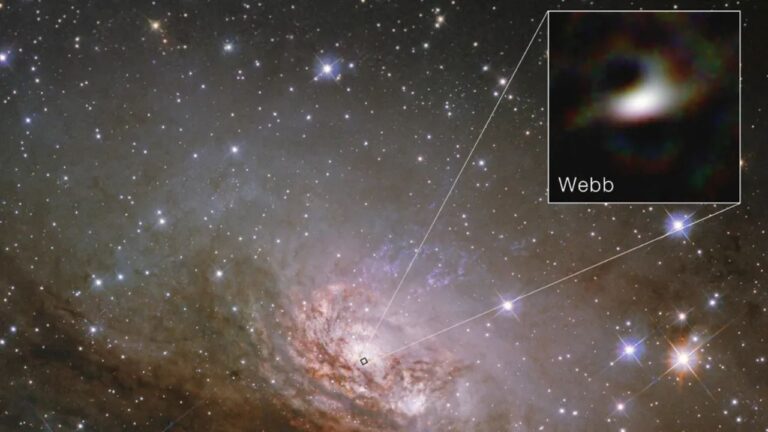 Imagem mais nítida da borda de um buraco negro é feita pelo telescópio James Webb