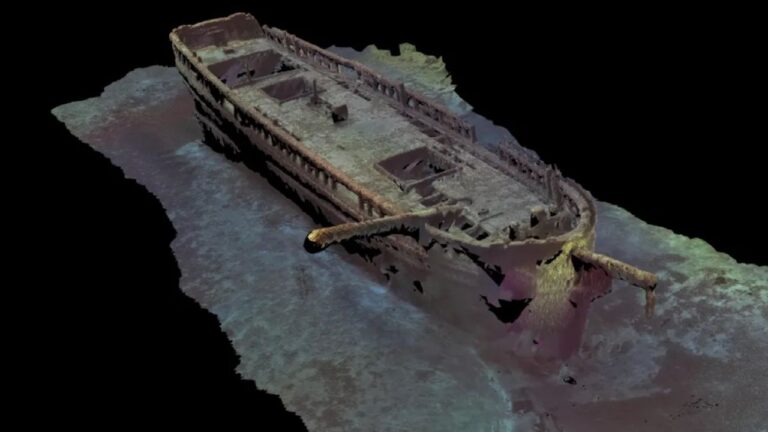 Modelo 3D de naufrágio de 157 anos surpreende