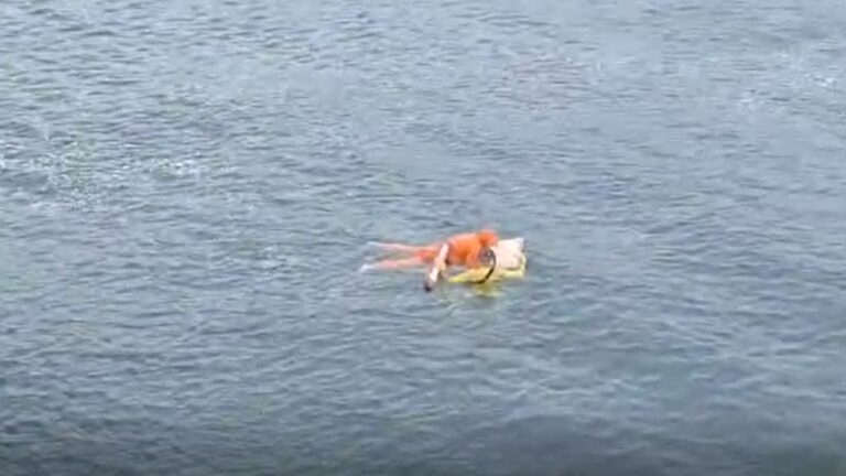Pescador é resgatado após passar 17 horas à deriva agarrado a porta de geladeira