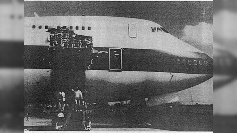 Quando passageiros foram sugados para fora de um avião