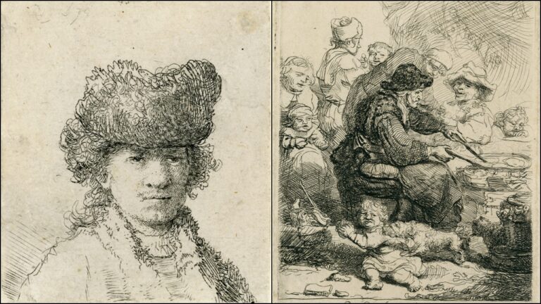 Mulher descobre 35 obras de Rembrandt escondidas em pasta há um século