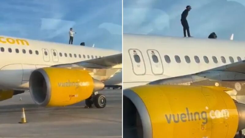 Homem provoca atraso em voo após correr pelo teto do avião