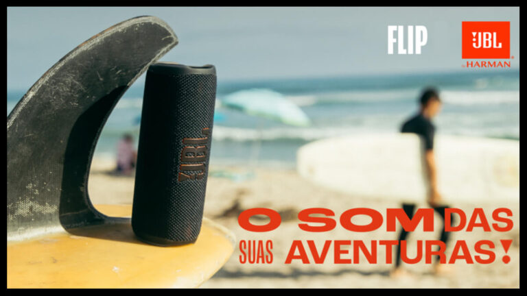 Oferta Relâmpago: desconto de 50% na caixa de som Flip 5 da JBL