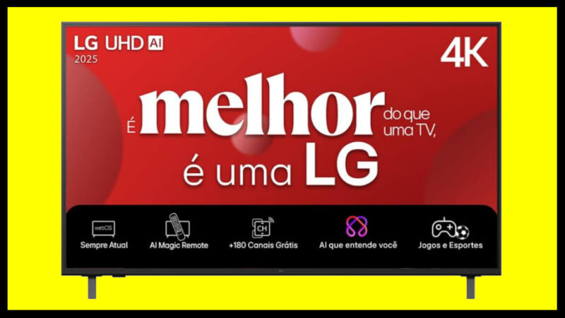 Oferta Relâmpago: mega desconto de 49% na smart TV UHD da LG