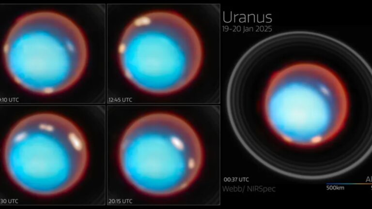 Telescópio Espacial James Webb detecta auroras gigantes em Urano