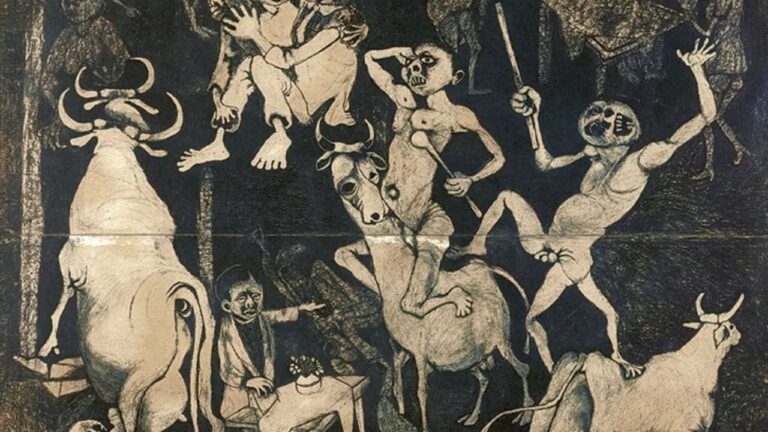 Guernica africana é exibida ao lado de famosa pintura de Picasso