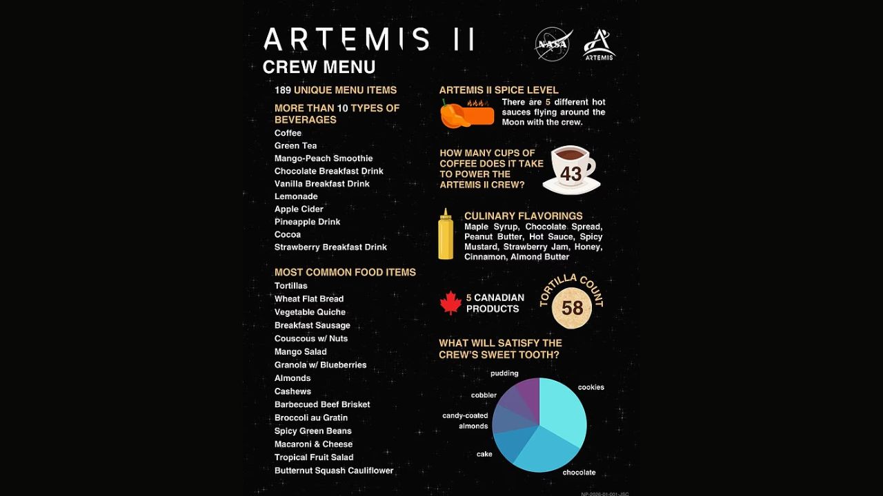 Artemis II cardápio