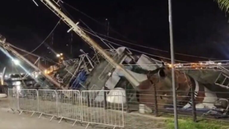 Marinha investiga afundamento parcial de navio histórico em Santos