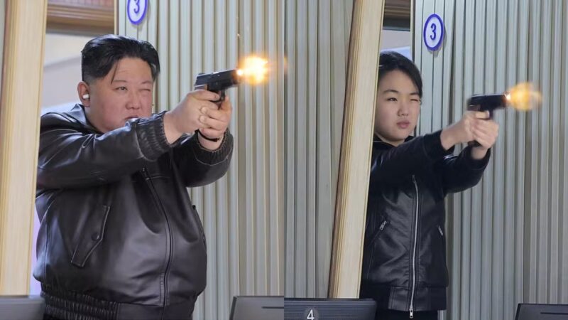 Kim Jong-un testa armas ao lado da filha na Coreia do Norte