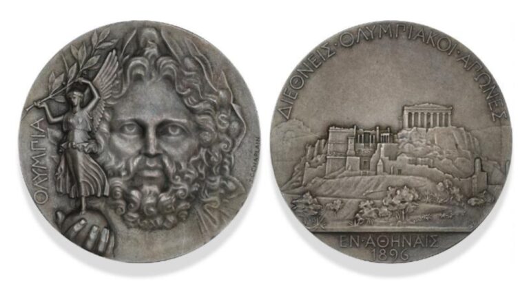 Rara medalha de prata dos Jogos Olímpicos de 1896 é vendida em leilão