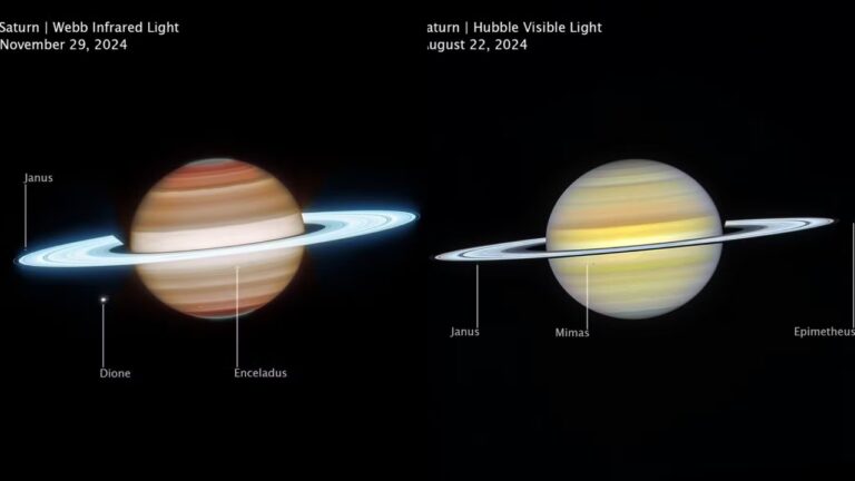 NASA divulga novas imagens de Saturno com detalhes inéditos