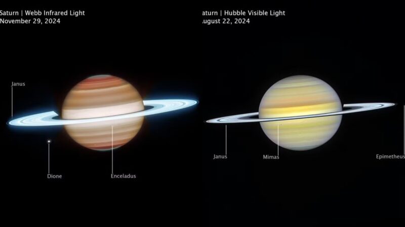 NASA divulga novas imagens de Saturno com detalhes inéditos